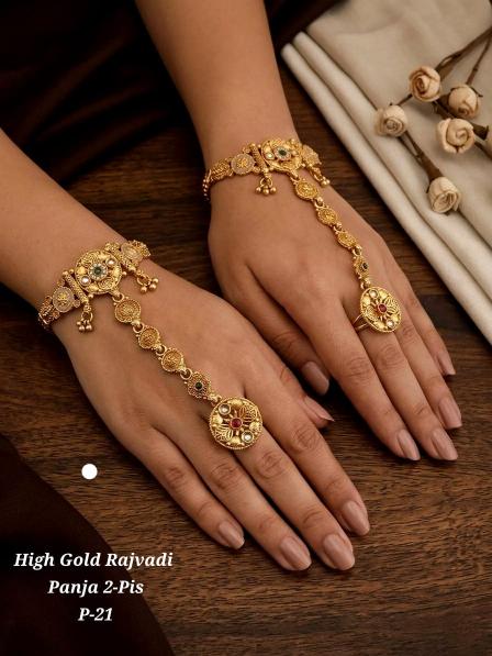 High gold rajvadi panja p 21 Wholesale artificial jewellery suppliers in Gujarat